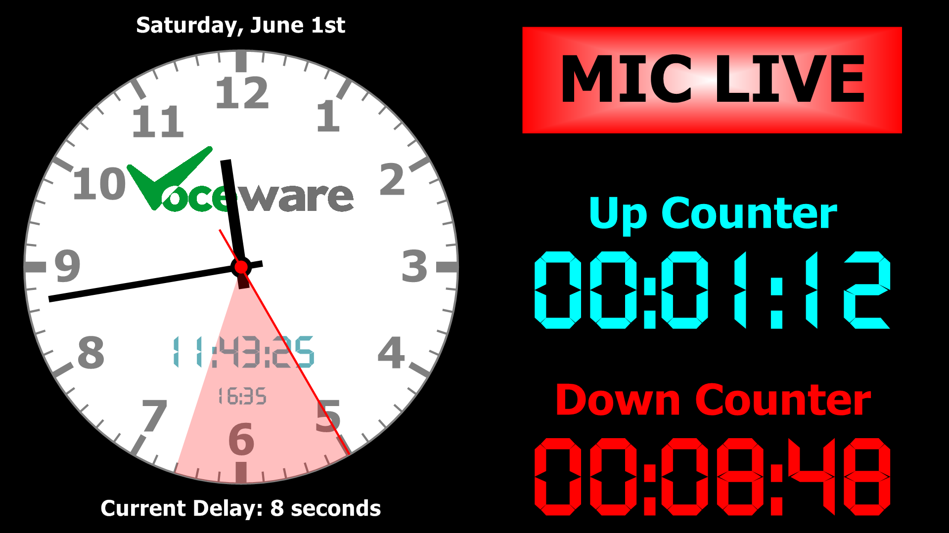 Voceware VClock Studio Clock Voceware VClock Studio Clock